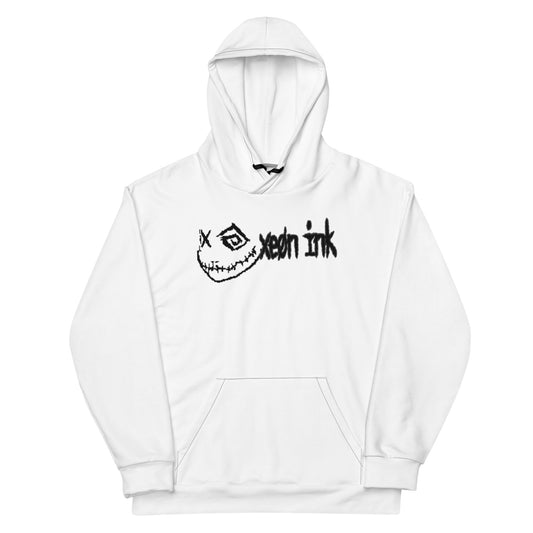 XEON INK | White/Black | Branded Unisex Hoodie