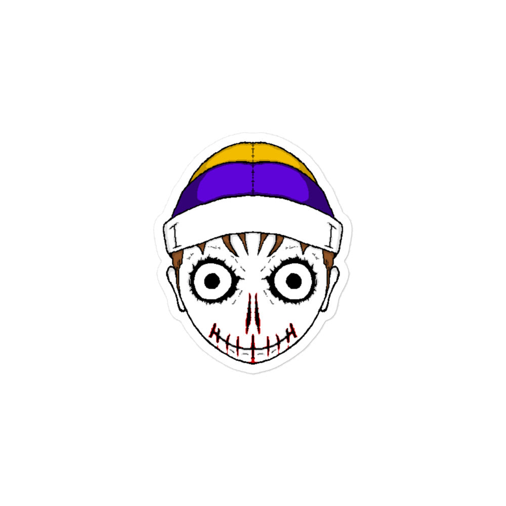 Sketched Smile | Purple/Yellow | Sticker