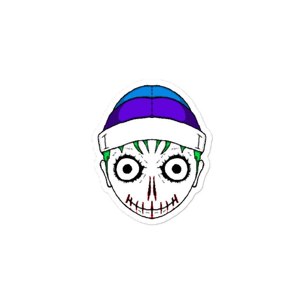 Sketched Smile | Purple/Light-Blue | Sticker