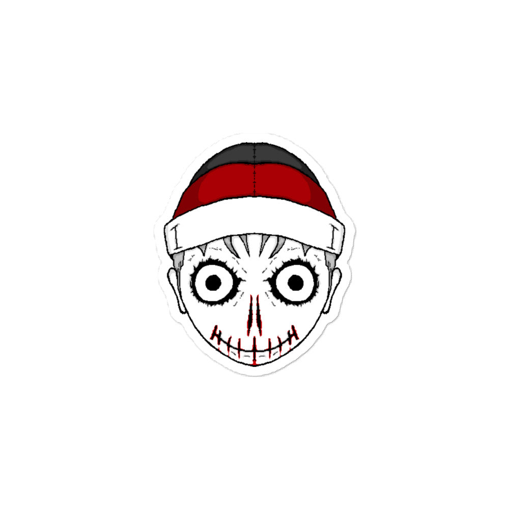 Sketched Smile | Grey/Red | Sticker