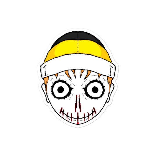 Sketched Smile | Slate Grey/Yellow | Sticker