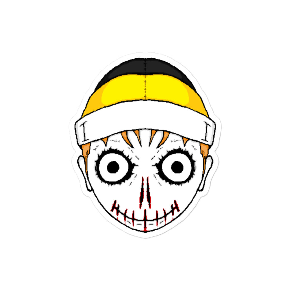 Sketched Smile | Slate Grey/Yellow | Sticker