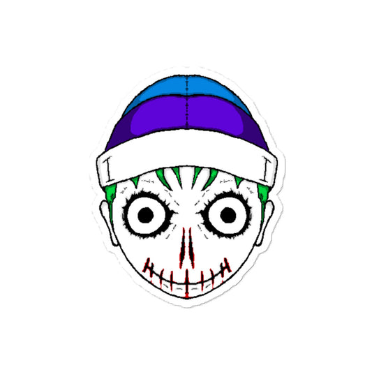 Sketched Smile | Purple/Light-Blue | Sticker